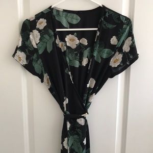 Floral wrap dress